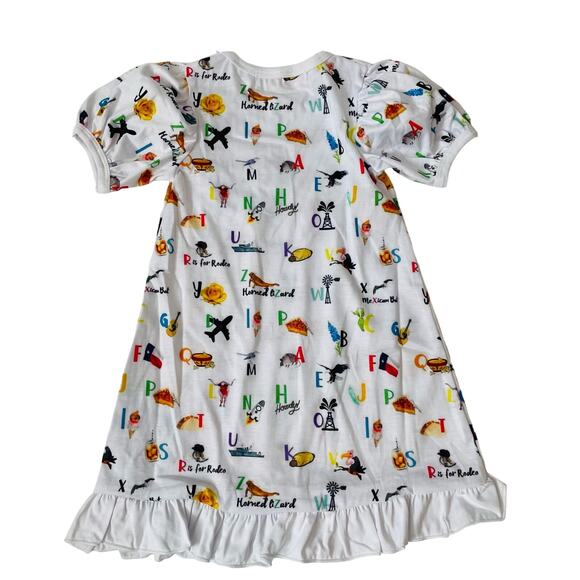 NWT The Printed Press 0/3M Texas ABC Dress - Picture 3 of 3